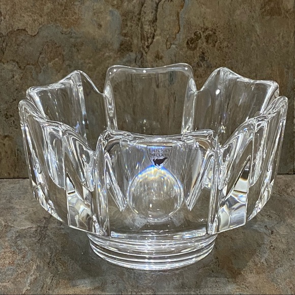 Vintage Orrefors Sweden Signed LH 64384-IL Lars Hellsten 6” Corona Crystal Bowl - Picture 10 of 13